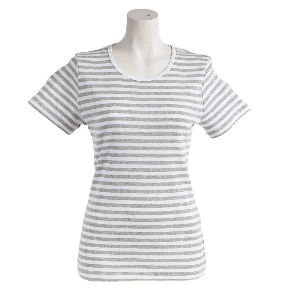  Tシャツ レディース 半袖 先染めボーダー 872Q8CD2046WHXGY