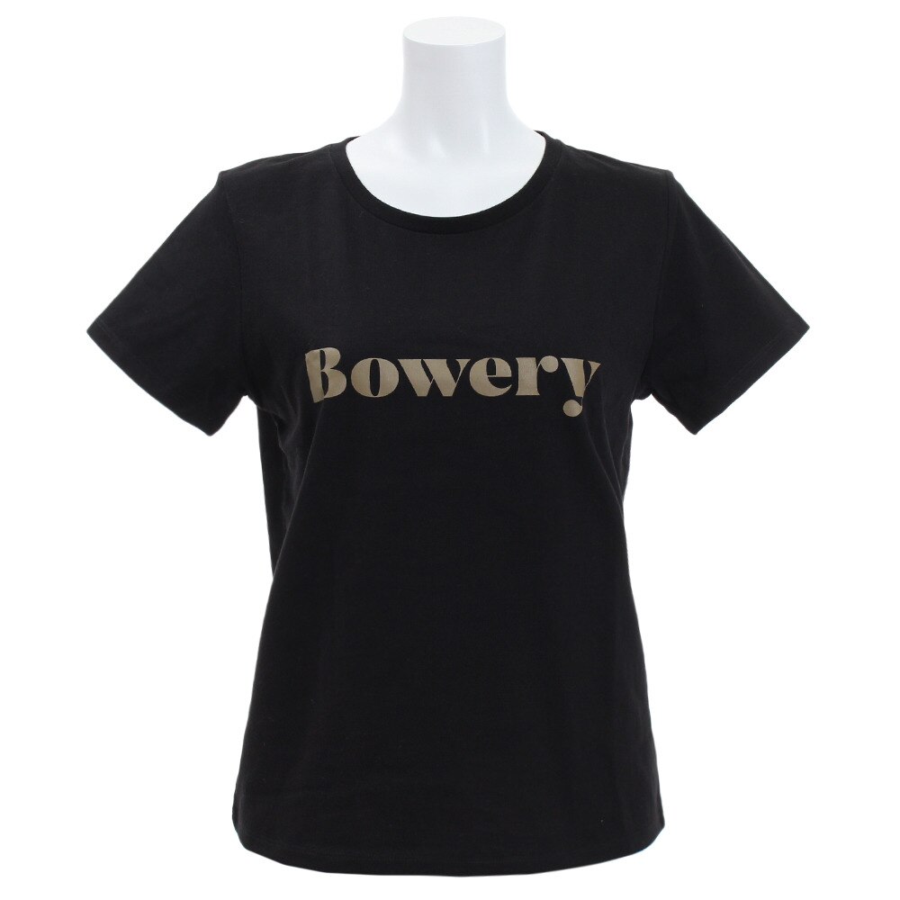  【多少の傷汚れありの為大奉仕】Tシャツ レディース 半袖 プリント ロゴ 872PA9JY6381BLK オンライン価格