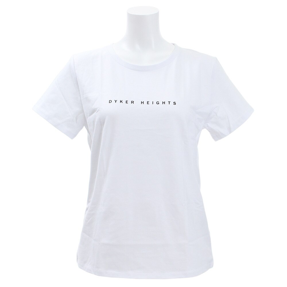  【多少の傷汚れありの為大奉仕】Tシャツ レディース 半袖 プリント ロゴ 872PA9JY6385WHT オンライン価格
