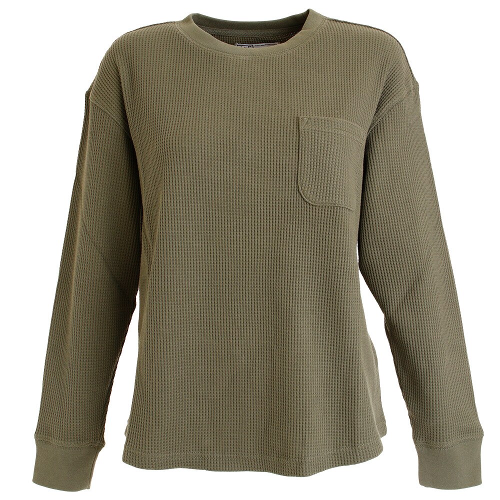  Tシャツ レディース 長袖 ワッフルロング 872PA9BGI8789KHK オンライン価格