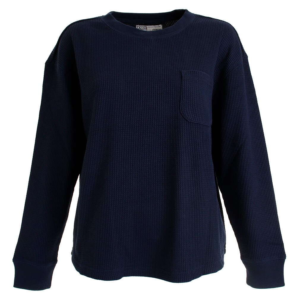  Tシャツ レディース 長袖 ワッフルロング 872PA9BGI8789NVY オンライン価格