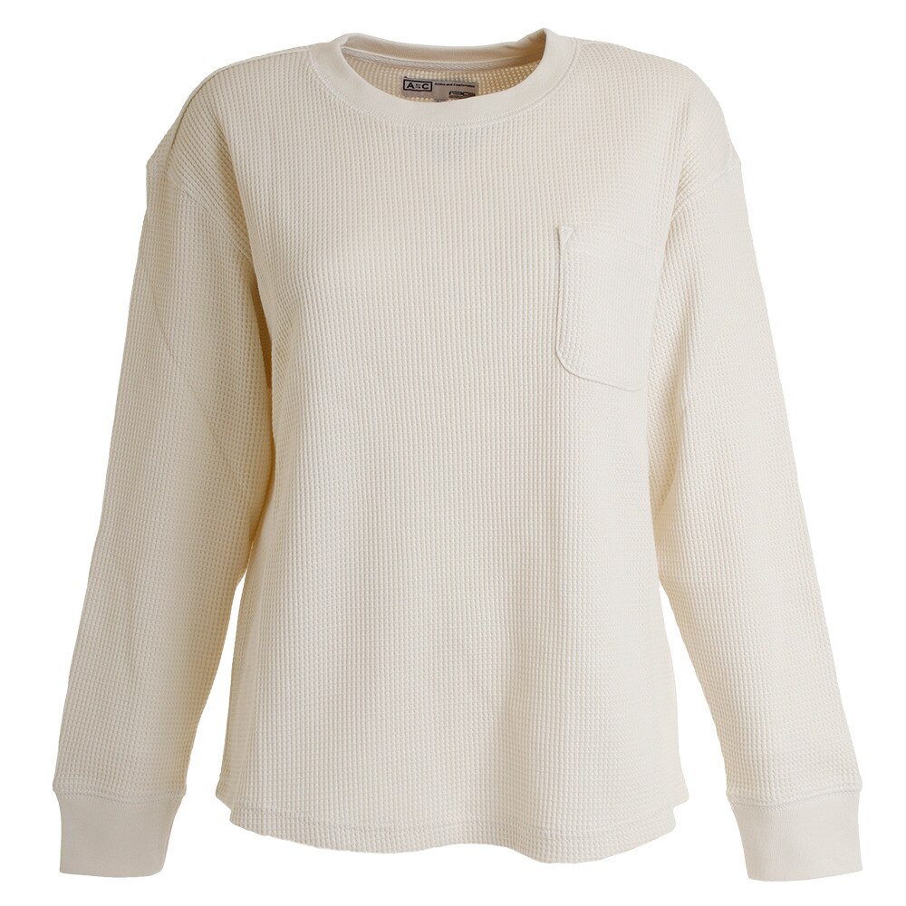  Tシャツ レディース 長袖 ワッフルロング 872PA9BGI8789OWHT オンライン価格