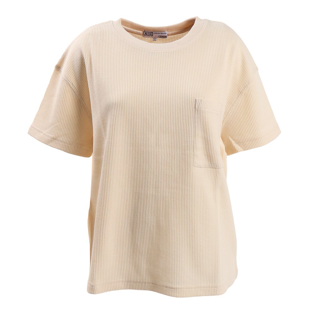  Tシャツ レディース 半袖 ワッフル 872PA0HT3149 OWHT