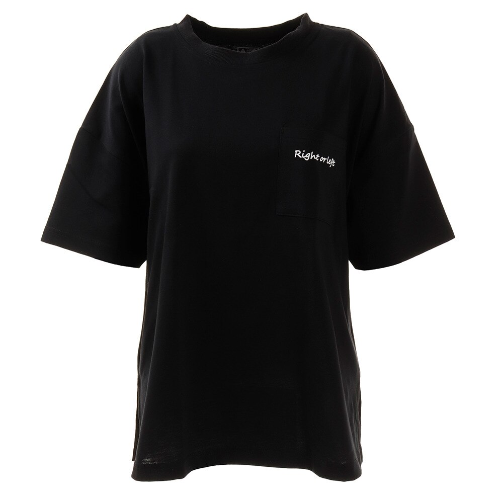  Tシャツ レディース 半袖 胸プリントビッグ 872PA0JY3154BLK