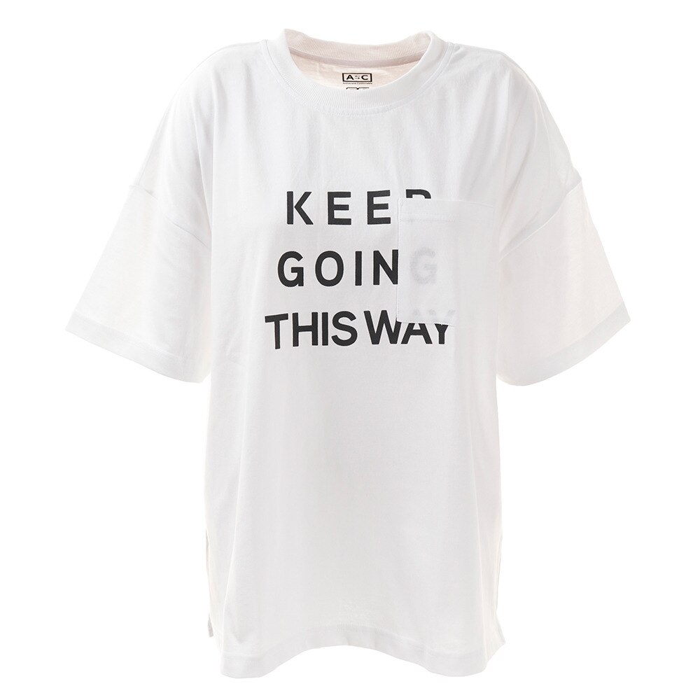  Tシャツ レディース 半袖 ポケットプリントビッグ 872PA0JY3155WHT
