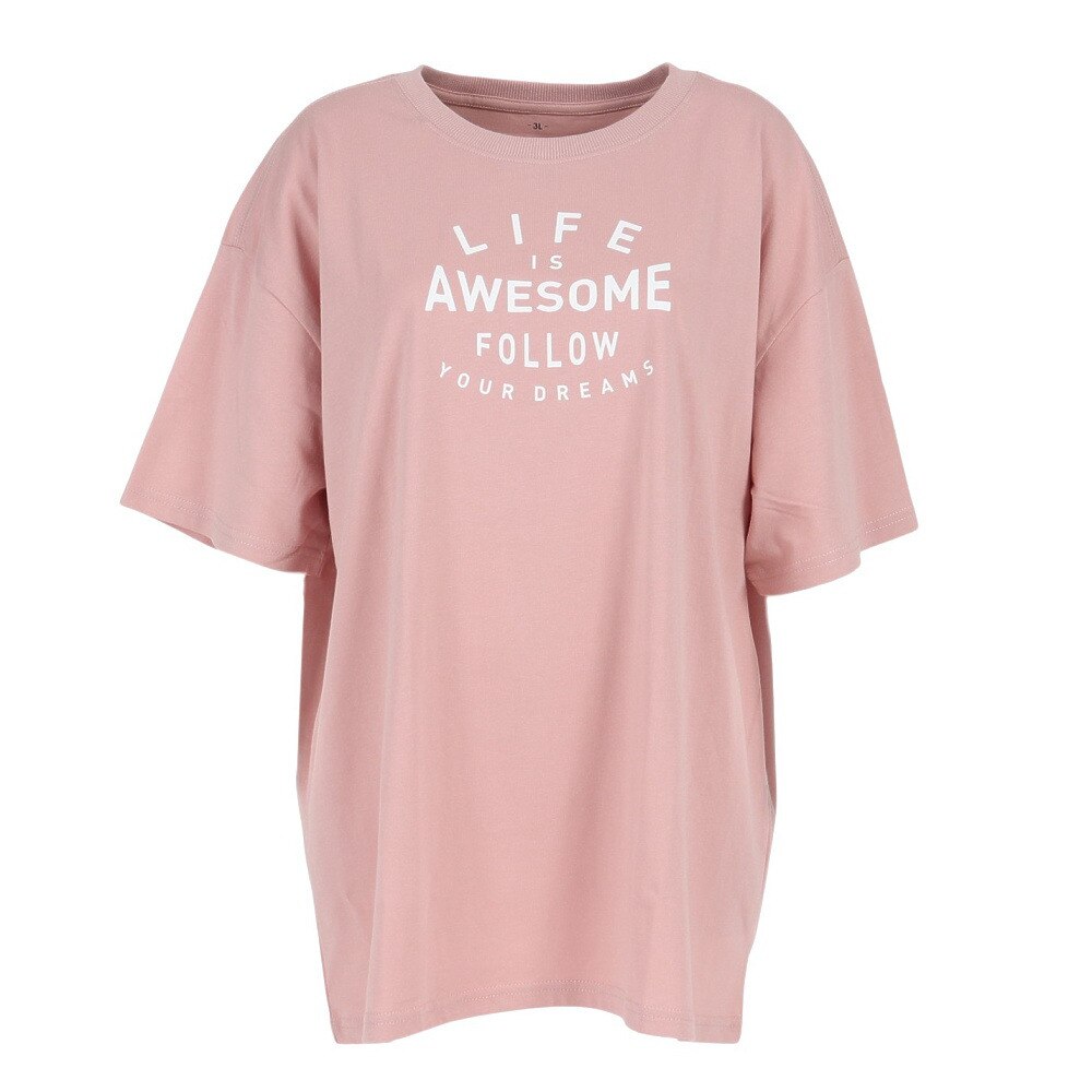  半袖プリントTシャツ 872PA1CD6348PNK