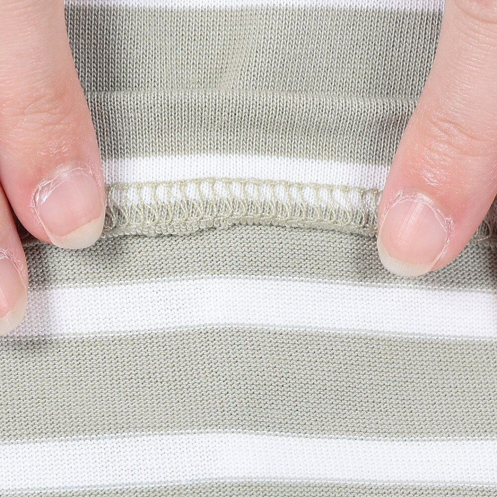 エルケクス（ELKEX）（レディース）STAIN-RESISTANT BOARD NECK 長袖Tシャツ EKL2SP4192 GRN
