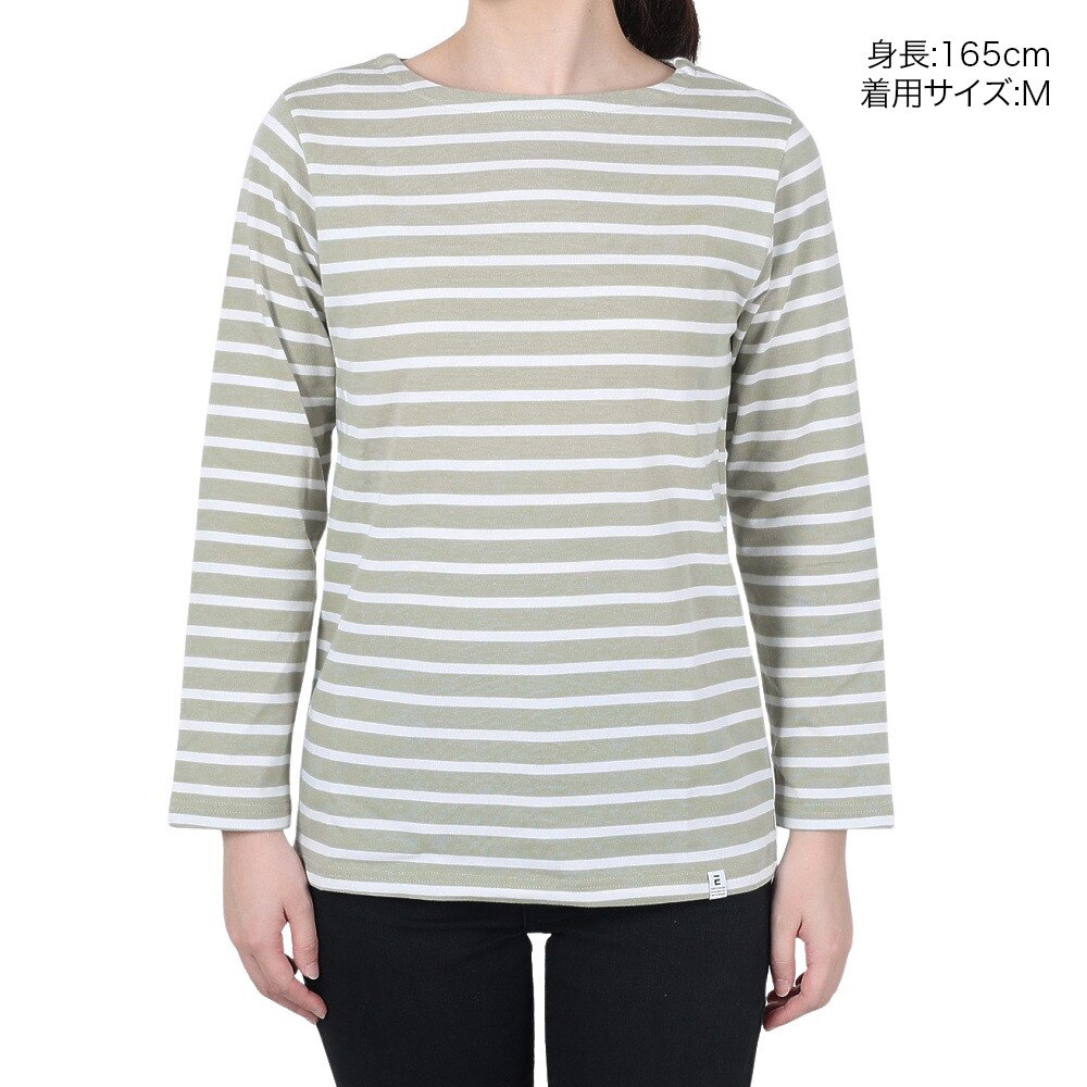 エルケクス（ELKEX）（レディース）STAIN-RESISTANT BOARD NECK 長袖Tシャツ EKL2SP4192 GRN