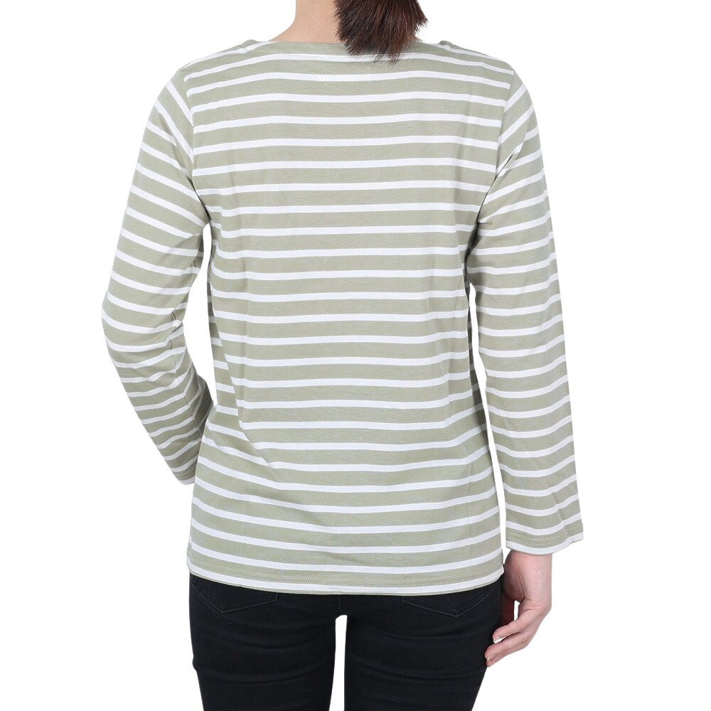 エルケクス（ELKEX）（レディース）STAIN-RESISTANT BOARD NECK 長袖Tシャツ EKL2SP4192 GRN