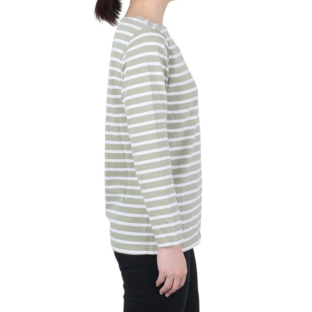 エルケクス（ELKEX）（レディース）STAIN-RESISTANT BOARD NECK 長袖Tシャツ EKL2SP4192 GRN