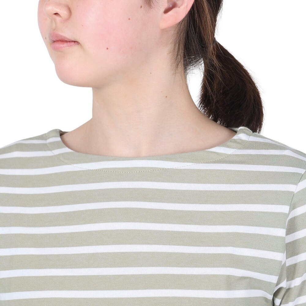 エルケクス（ELKEX）（レディース）STAIN-RESISTANT BOARD NECK 長袖Tシャツ EKL2SP4192 GRN