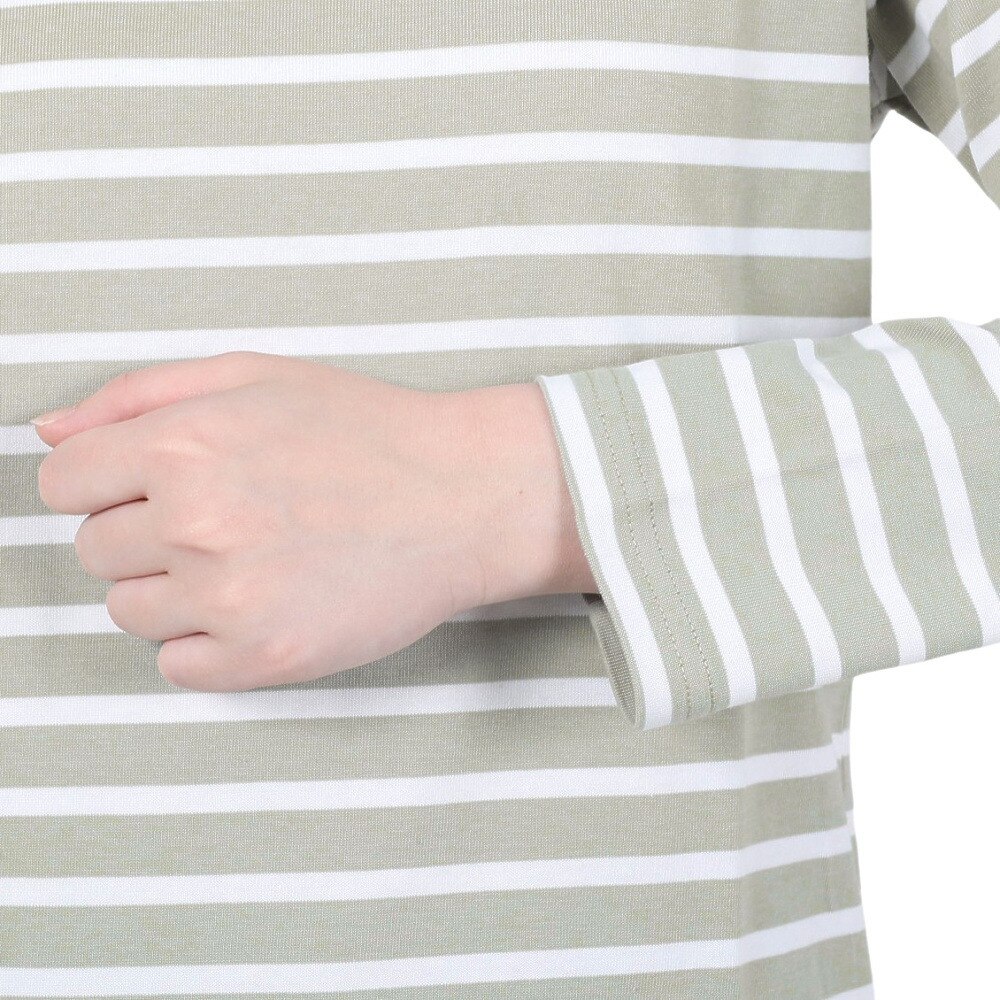 エルケクス（ELKEX）（レディース）STAIN-RESISTANT BOARD NECK 長袖Tシャツ EKL2SP4192 GRN