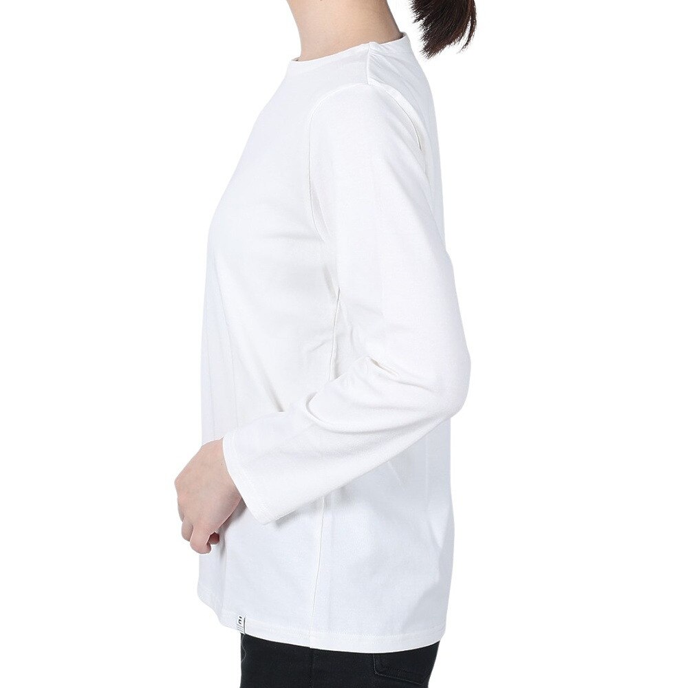 エルケクス（ELKEX）（レディース）STAIN-RESISTANT BOARD NECK 長袖Tシャツ EKL2SP4192 WHT