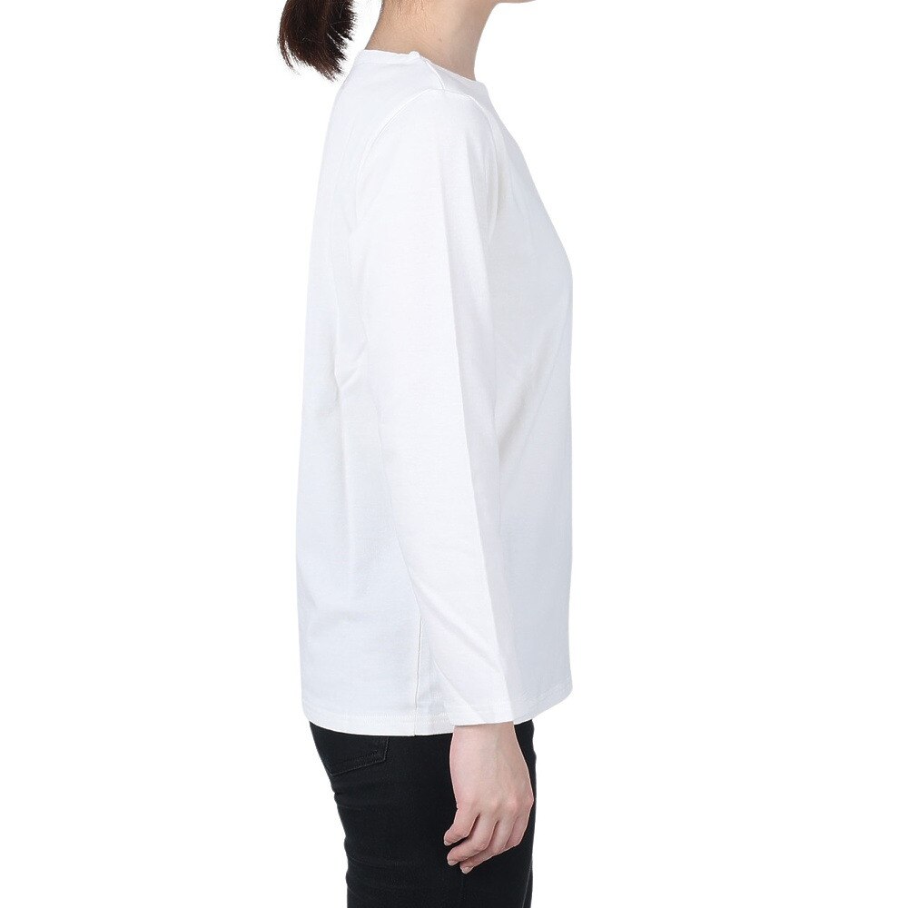 エルケクス（ELKEX）（レディース）STAIN-RESISTANT BOARD NECK 長袖Tシャツ EKL2SP4192 WHT