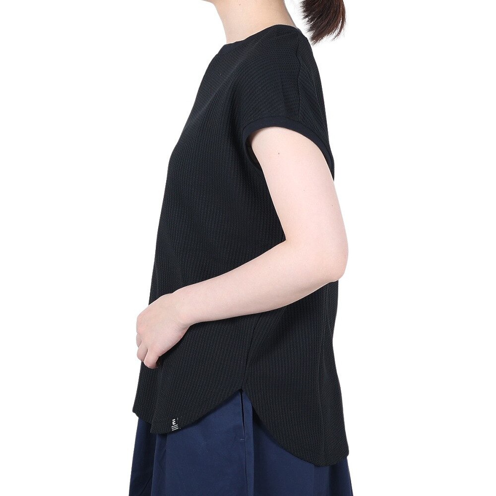エルケクス（ELKEX）（レディース）ドライ ワッフル スリーブレスTシャツ EKL2SP4189 BLK