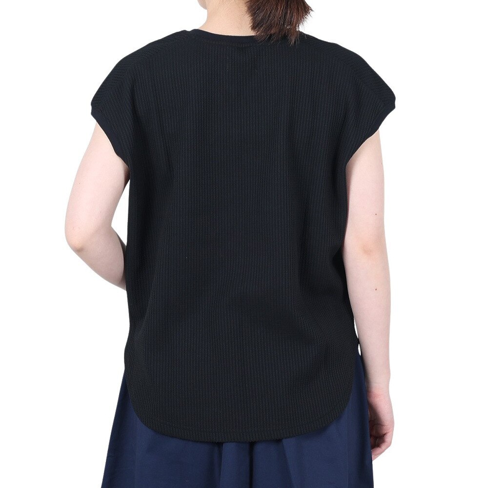 エルケクス（ELKEX）（レディース）ドライ ワッフル スリーブレスTシャツ EKL2SP4189 BLK
