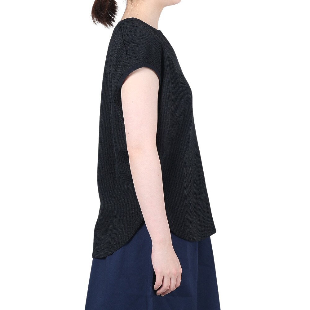 エルケクス（ELKEX）（レディース）ドライ ワッフル スリーブレスTシャツ EKL2SP4189 BLK