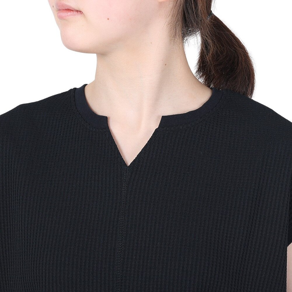 エルケクス（ELKEX）（レディース）ドライ ワッフル スリーブレスTシャツ EKL2SP4189 BLK★★★