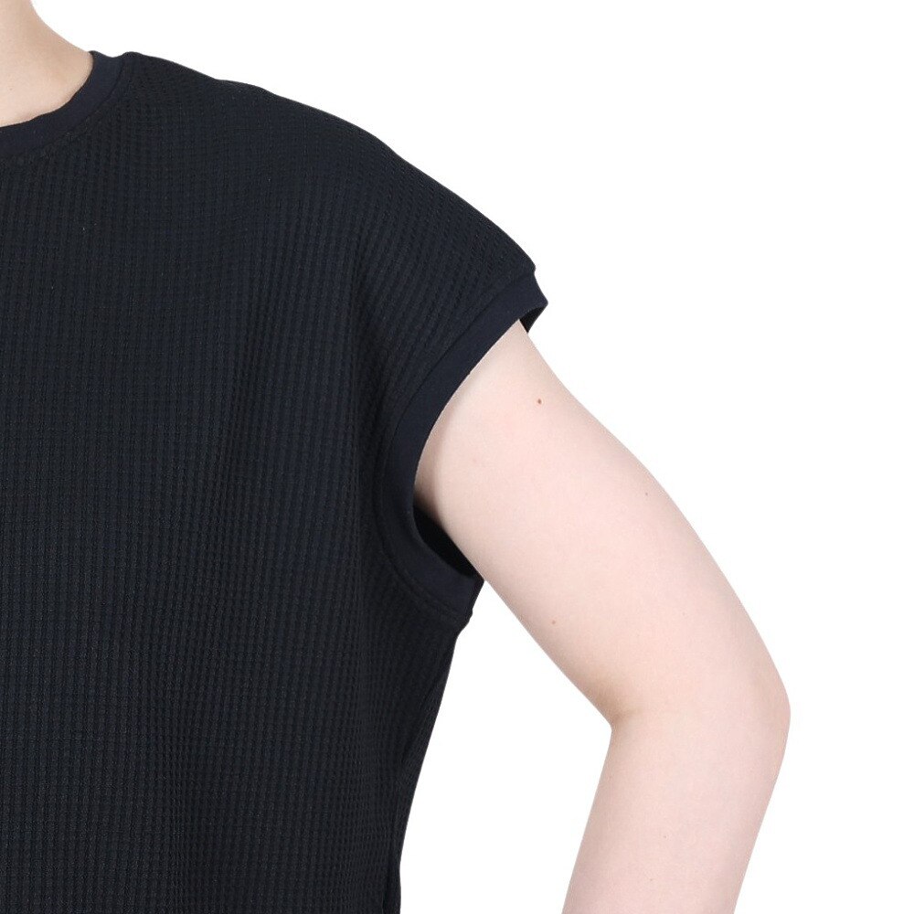 エルケクス（ELKEX）（レディース）ドライ ワッフル スリーブレスTシャツ EKL2SP4189 BLK★★★