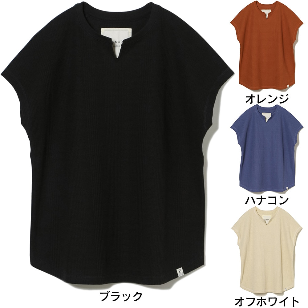 エルケクス（ELKEX）（レディース）半袖 ジャガード Tシャツ EKL3S11003 BLK