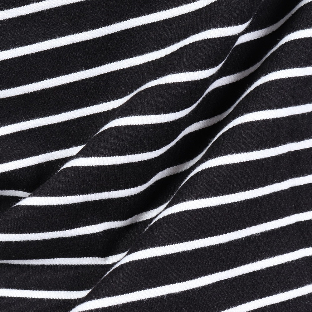 エルケクス（ELKEX）（レディース）長袖クルーネック ストライプTシャツ EKL3FA0012 BLK