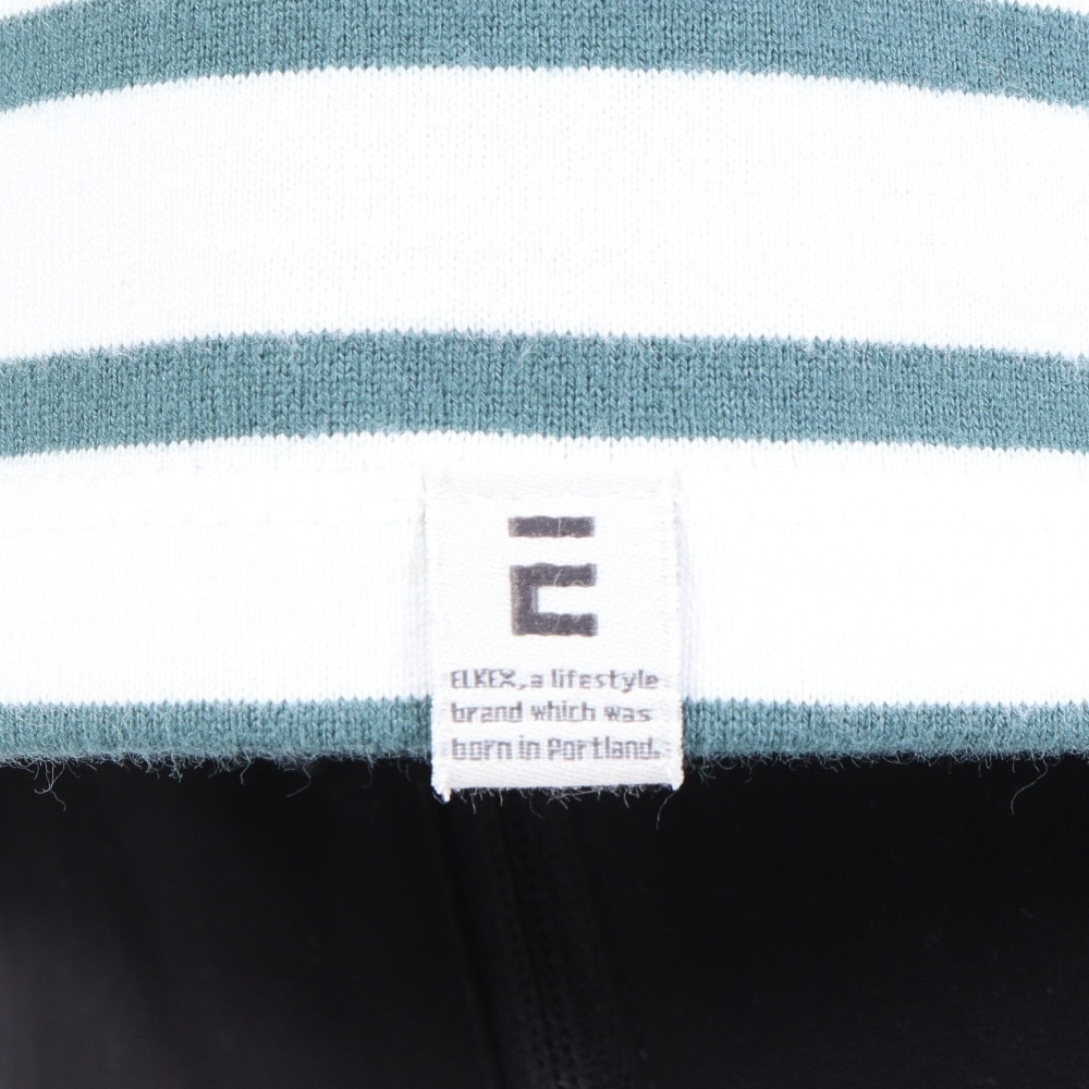 エルケクス（ELKEX）（レディース）長袖クルーネック ストライプTシャツ EKL3FA0012 GRN