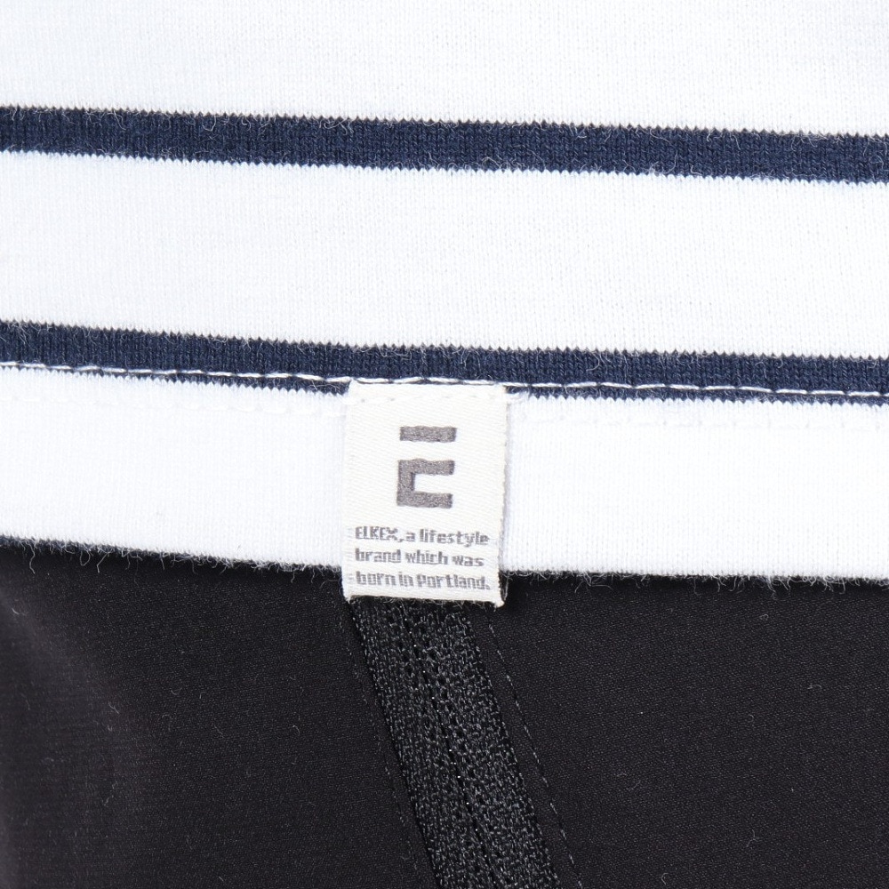 エルケクス（ELKEX）（レディース）長袖クルーネック ストライプTシャツ EKL3FA0012 NVY