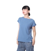 エルケクス（ELKEX）（レディース）F/S WAFFLE BOAT NECK 半袖Tシャツ EKL4S10017 BLU