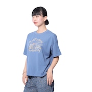 エルケクス（ELKEX）（レディース）F/S WAFFLE BOAT NECK 半袖Tシャツ EKL4S10018 BLU