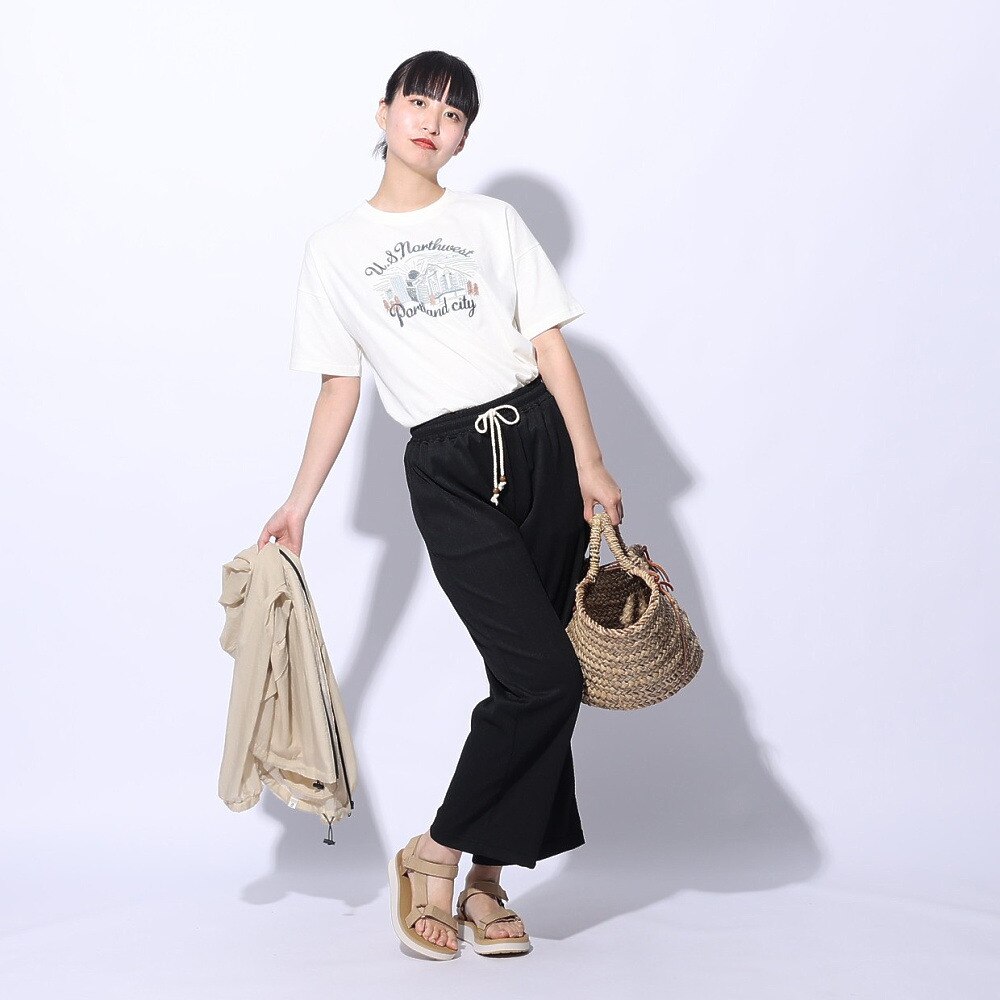 エルケクス（ELKEX）（レディース）F/S WAFFLE BOAT NECK 半袖Tシャツ EKL4S10018 OWHT