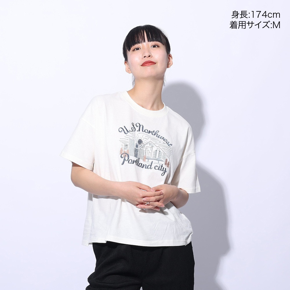 エルケクス（ELKEX）（レディース）F/S WAFFLE BOAT NECK 半袖Tシャツ EKL4S10018 OWHT