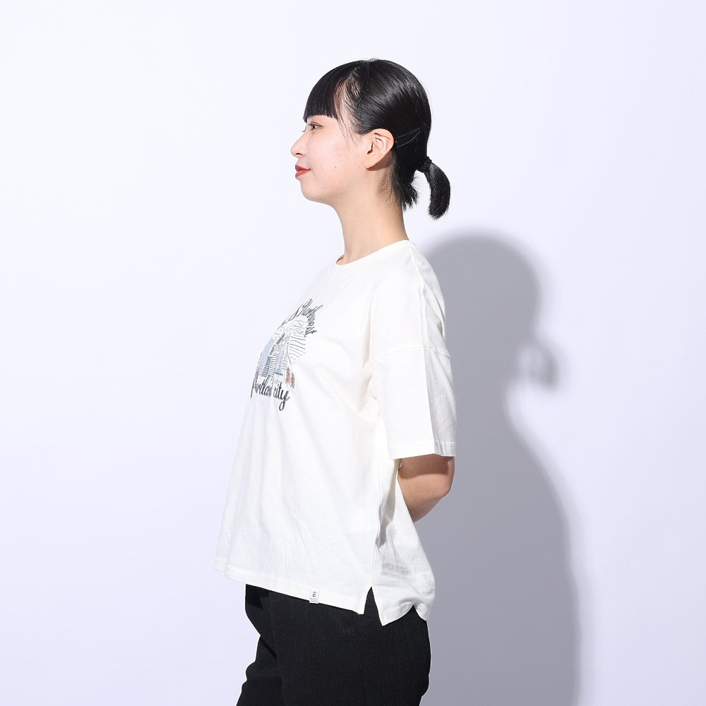 エルケクス（ELKEX）（レディース）F/S WAFFLE BOAT NECK 半袖Tシャツ EKL4S10018 OWHT