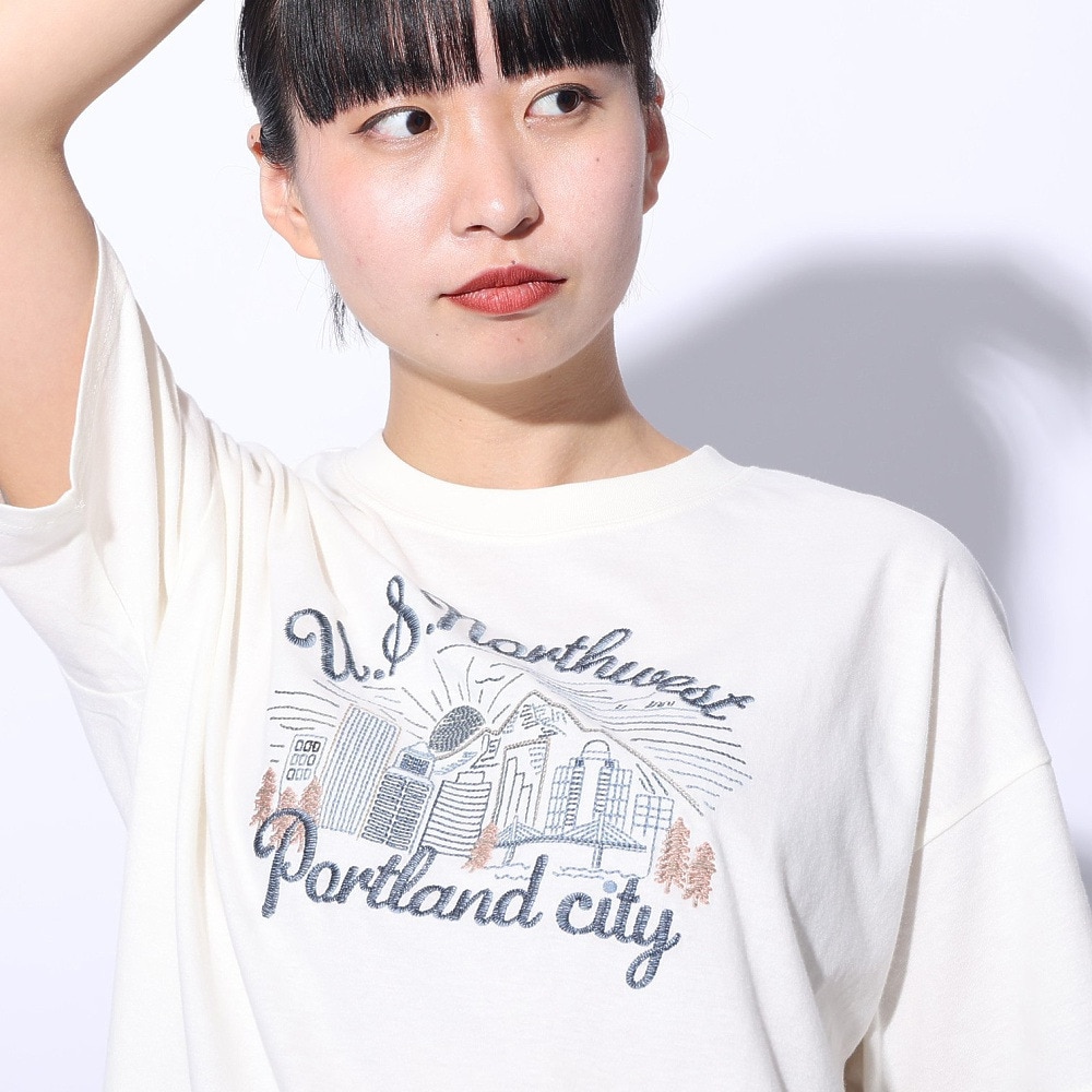 エルケクス（ELKEX）（レディース）F/S WAFFLE BOAT NECK 半袖Tシャツ EKL4S10018 OWHT