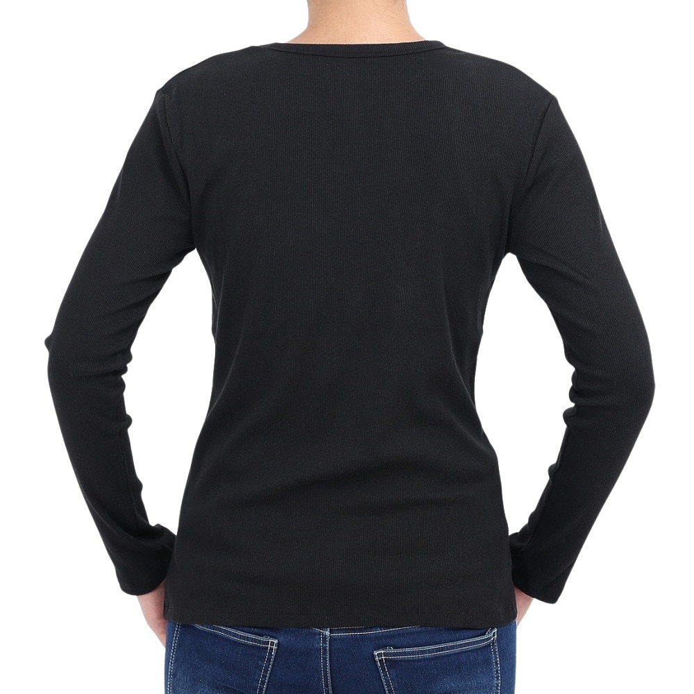 エルケクス（ELKEX）（レディース）長袖 クルーネックシャツ EKL4FA0019 BLK