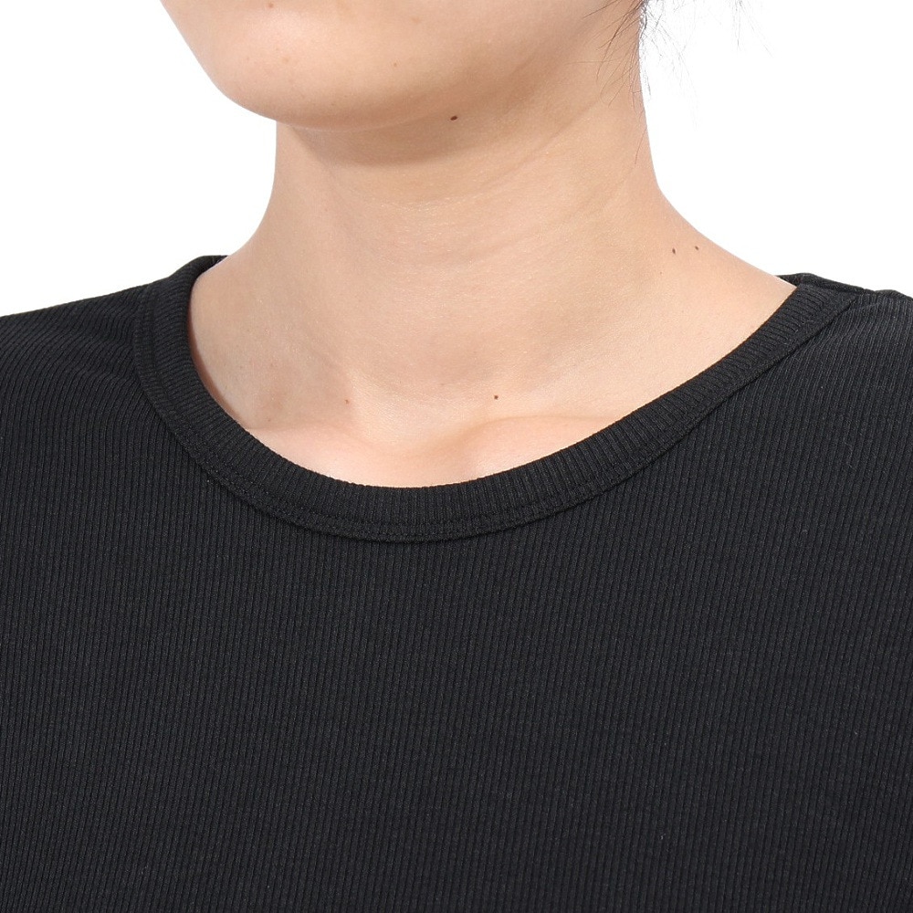 エルケクス（ELKEX）（レディース）長袖 クルーネックシャツ EKL4FA0019 BLK