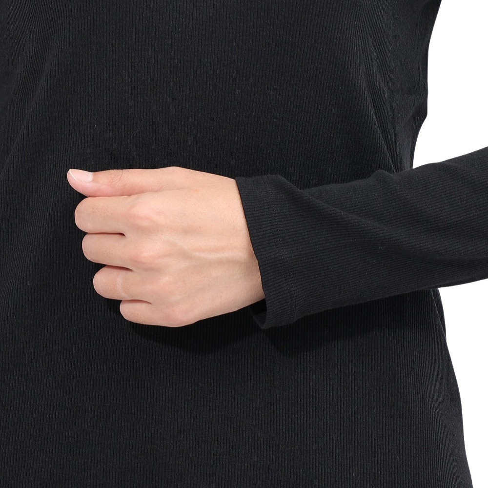 エルケクス（ELKEX）（レディース）長袖 クルーネックシャツ EKL4FA0019 BLK