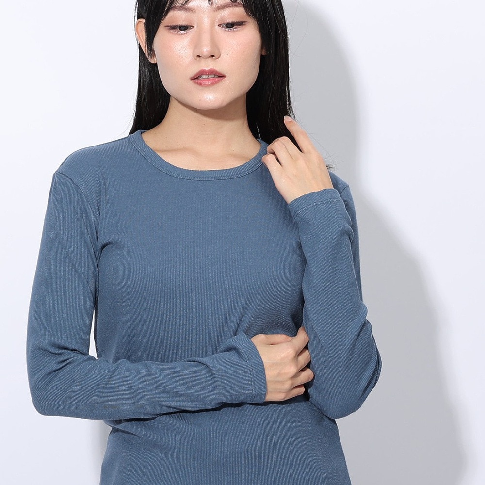 エルケクス（ELKEX）（レディース）長袖 クルーネックシャツ EKL4FA0019 BLU