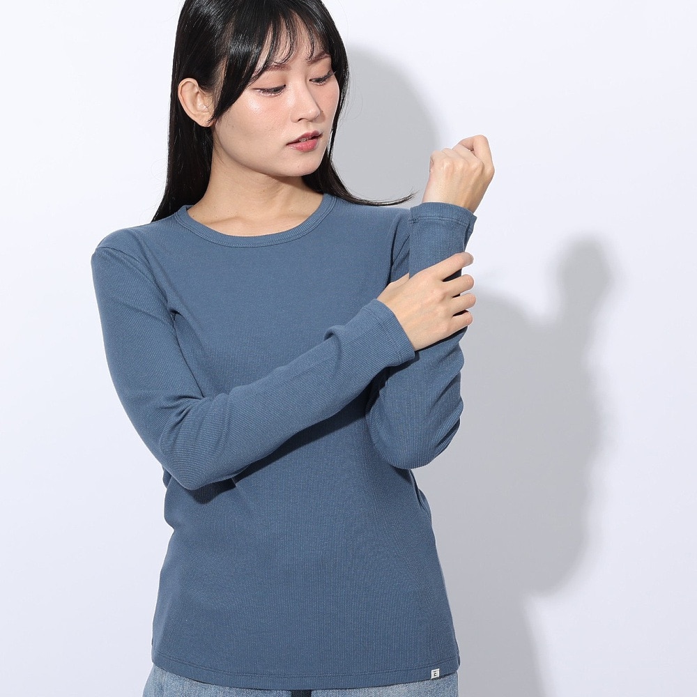 エルケクス（ELKEX）（レディース）長袖 クルーネックシャツ EKL4FA0019 BLU