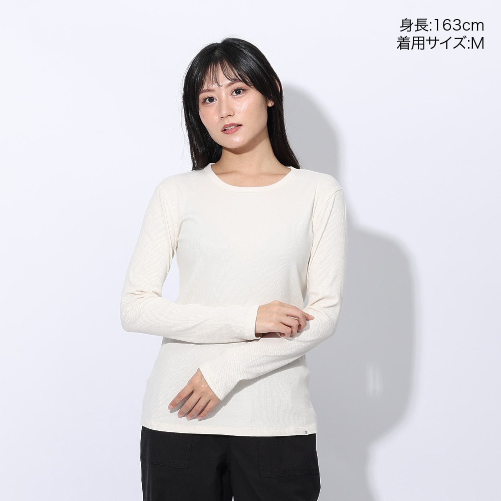 エルケクス（ELKEX）（レディース）長袖 クルーネックシャツ EKL4FA0019 OWHT