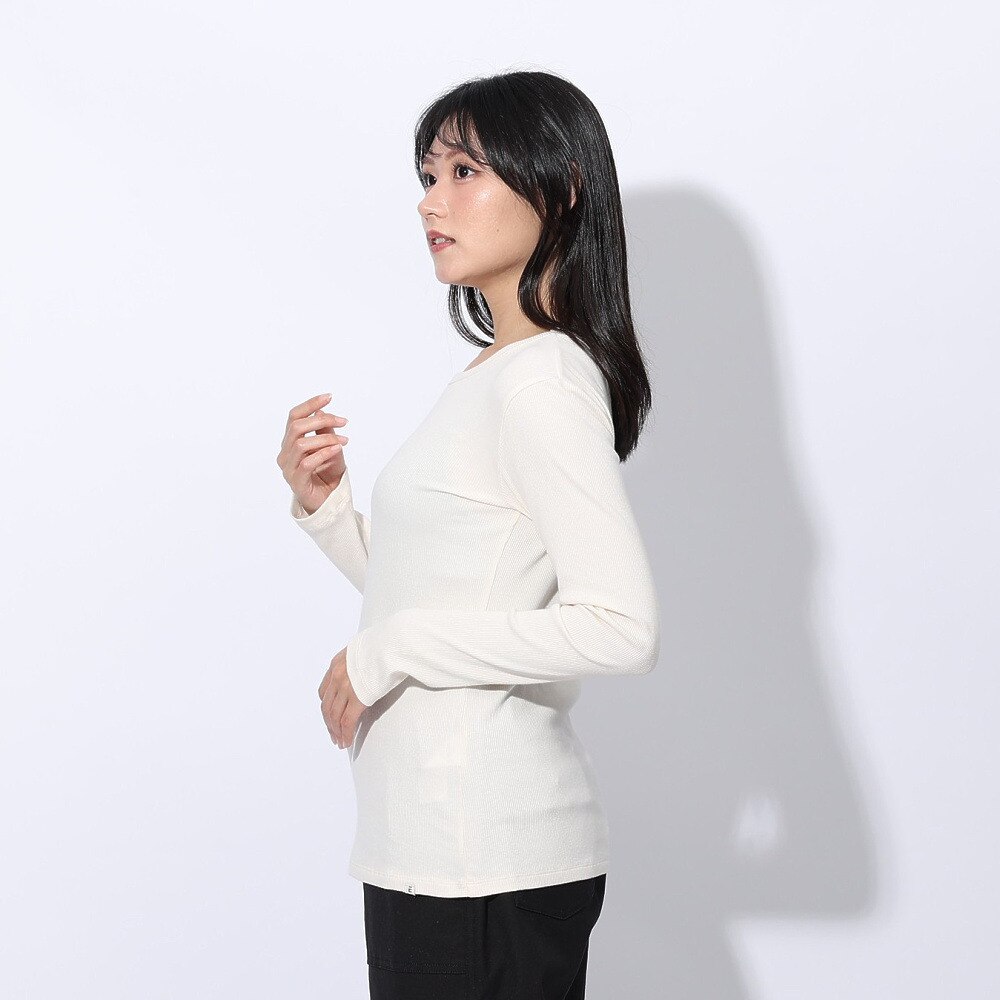 エルケクス（ELKEX）（レディース）長袖 クルーネックシャツ EKL4FA0019 OWHT