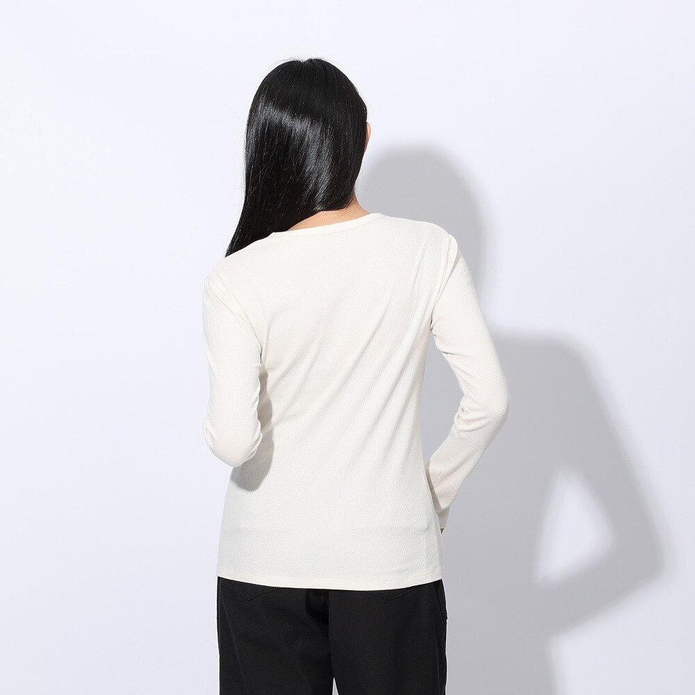 エルケクス（ELKEX）（レディース）長袖 クルーネックシャツ EKL4FA0019 OWHT