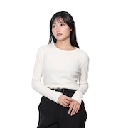 (レディース)長袖 クルーネックシャツ EKL4FA0019 OWHT