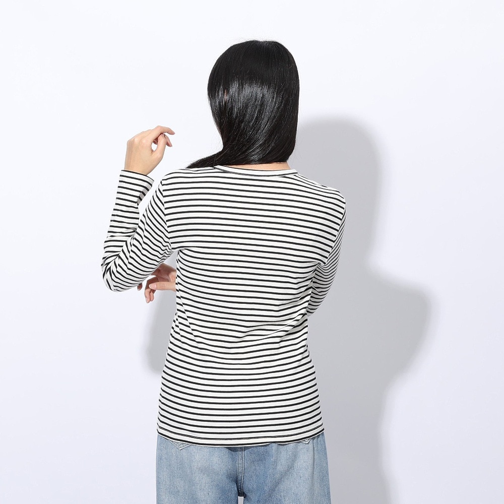 エルケクス（ELKEX）（レディース）ロングスリーブ クルーネック Tシャツ EKL4FA0019 WHXBL