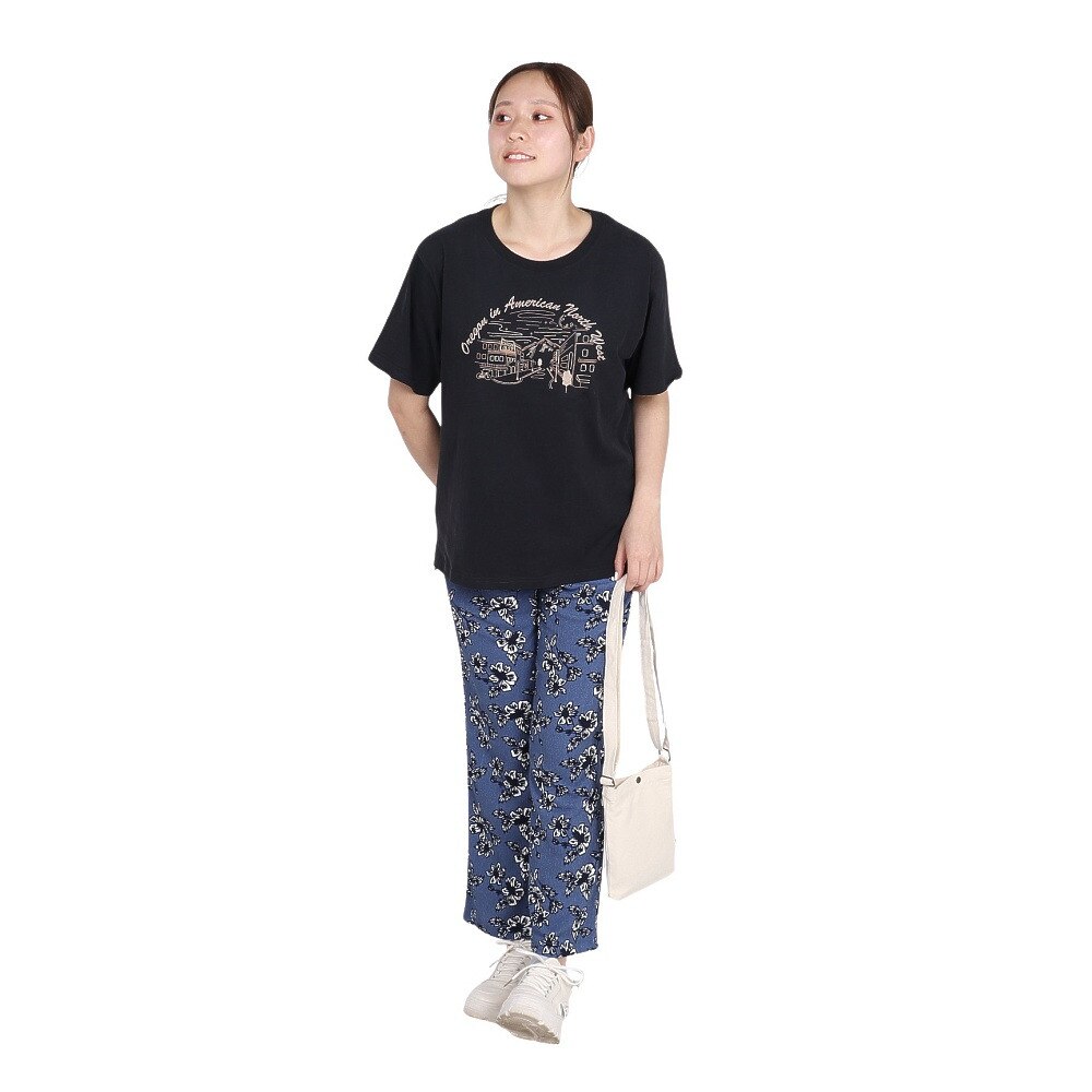 エルケクス（ELKEX）（レディース）半袖Tシャツ EMBROIDERY ワイド EKL5S10041 BLK