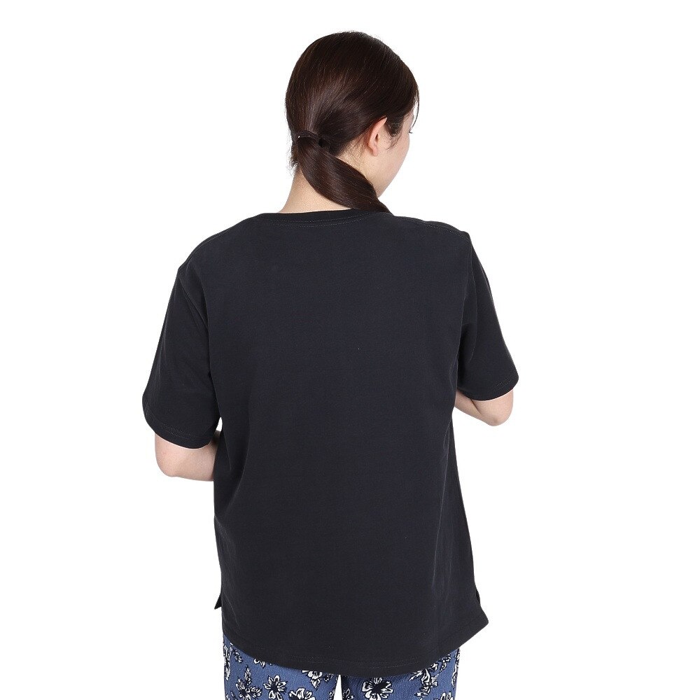 エルケクス（ELKEX）（レディース）半袖Tシャツ EMBROIDERY ワイド EKL5S10041 BLK