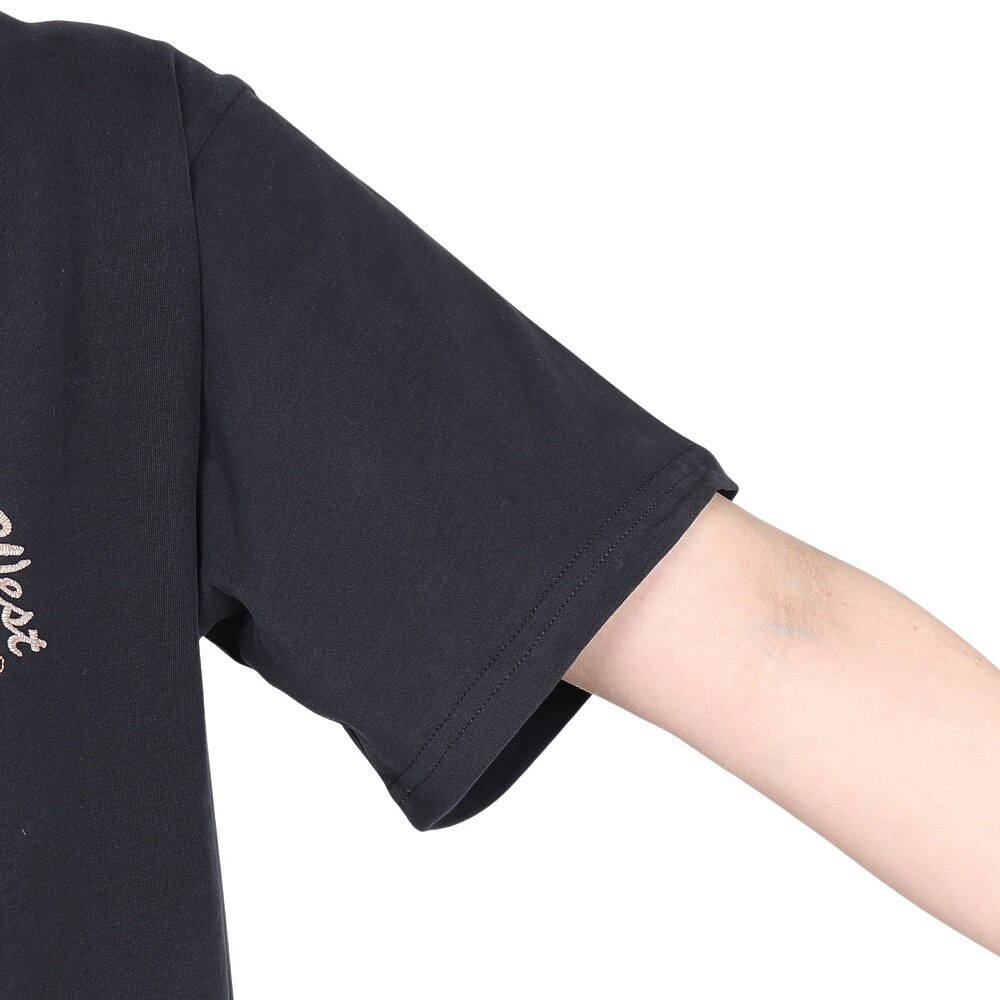 エルケクス（ELKEX）（レディース）半袖Tシャツ EMBROIDERY ワイド EKL5S10041 BLK