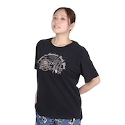 (レディース)半袖Tシャツ EMBROIDERY ワイド EKL5S10041 BLK