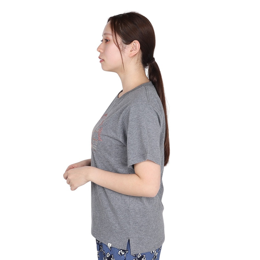 エルケクス（ELKEX）（レディース）半袖Tシャツ EMBROIDERY ワイド EKL5S10041 CGRY