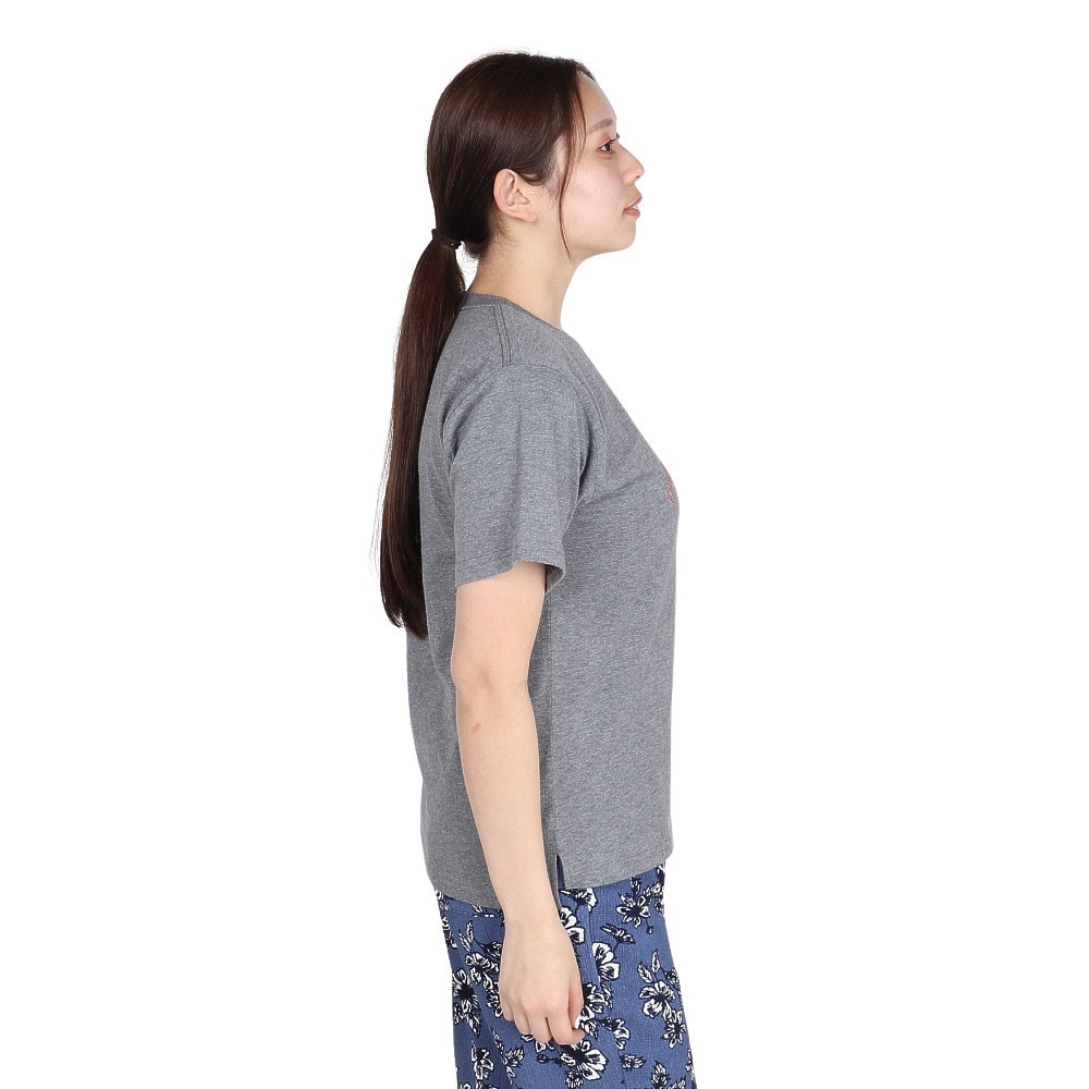 エルケクス（ELKEX）（レディース）半袖Tシャツ EMBROIDERY ワイド EKL5S10041 CGRY