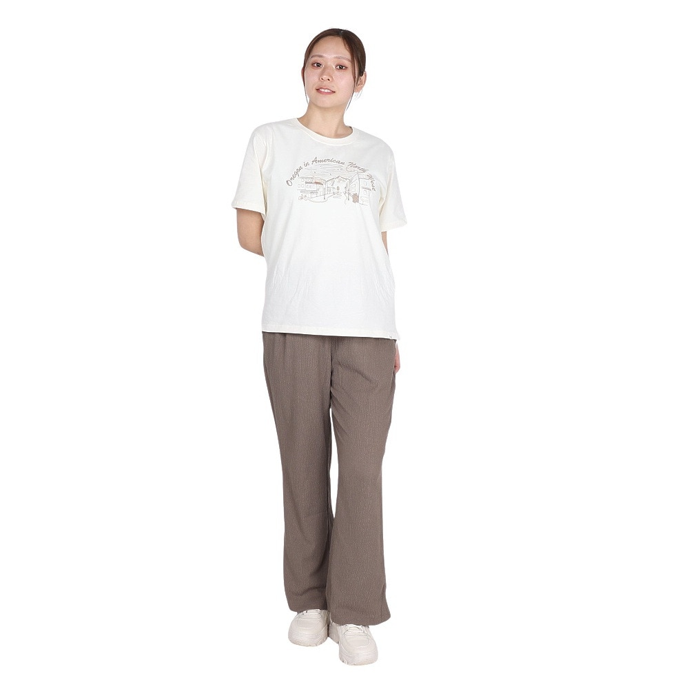 エルケクス（ELKEX）（レディース）半袖Tシャツ EMBROIDERY ワイド EKL5S10041 OWHT